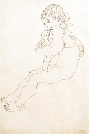 Egon Schiele - Sitting Child