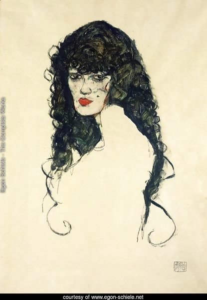 Portrait of a Woman with Black Hair