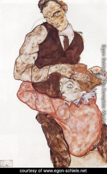 Egon Schiele - Courting couple 2