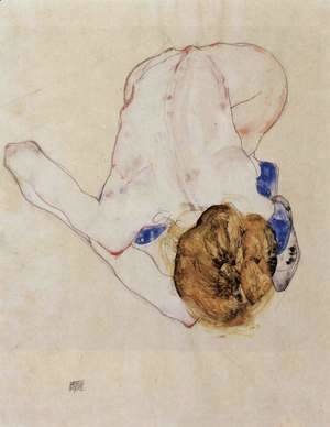 Egon Schiele - Forwards bent feminine act