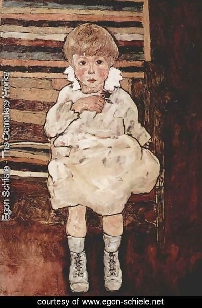 Egon Schiele - Sitting child 2