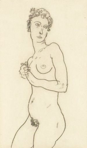 Egon Schiele - Stehender Akt (Standing Nude)