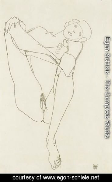 Egon Schiele - Sitzender Weiblicher Akt (Seated Female Nude)