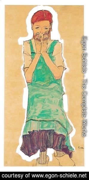 Egon Schiele - Madchen Mit Gruner Schurze (Girl With Green Pinafore)