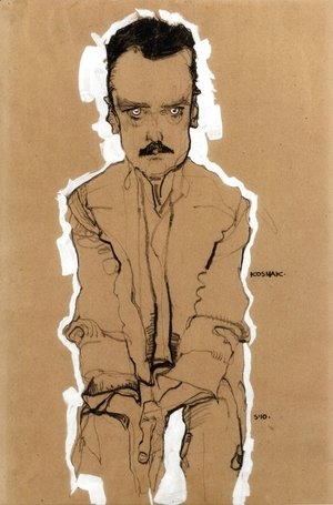 Egon Schiele - Portrait Of Eduard Kosmack, Frontal, With Clasped Hands