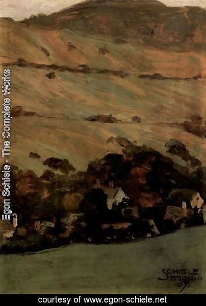 Egon Schiele - Homes from the hillside