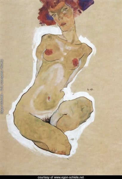 Crouching Female Nude