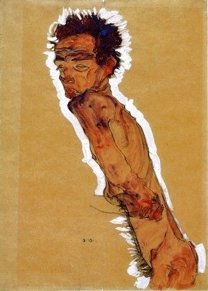 Egon Schiele - Self Portrait Nude 2