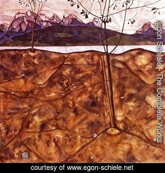 Egon Schiele - River Landscape