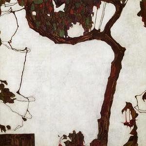 Egon Schiele - Autumn Tree With Fuchsias