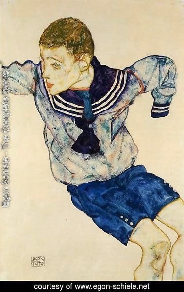Egon Schiele - Boy In A Sailor Suit