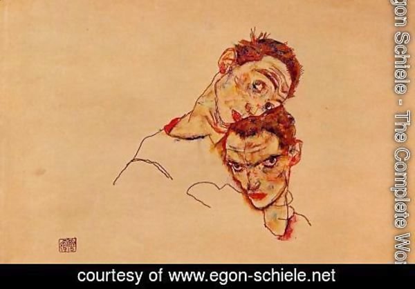 Egon Schiele - Double Self Portrait
