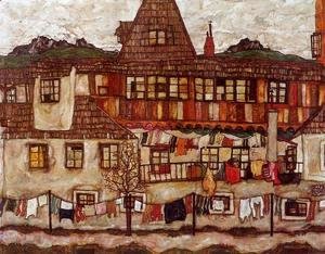 Egon Schiele - House With Drying Laundry