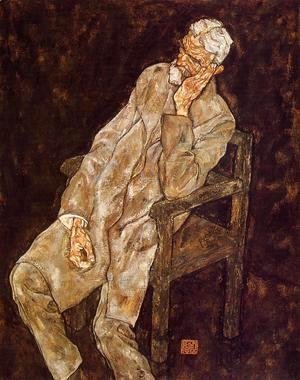Egon Schiele - Portrait Of An Old Man Aka Johann Harms