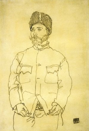 Egon Schiele - Russian Prisoner Of War With Fur Hat