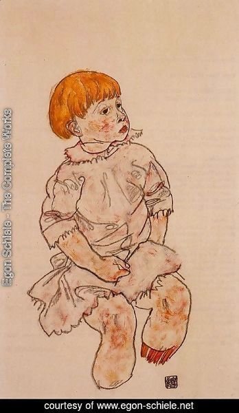Egon Schiele - Seated Child Anton Prschka  Jr