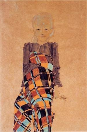 Egon Schiele - Seated Girl