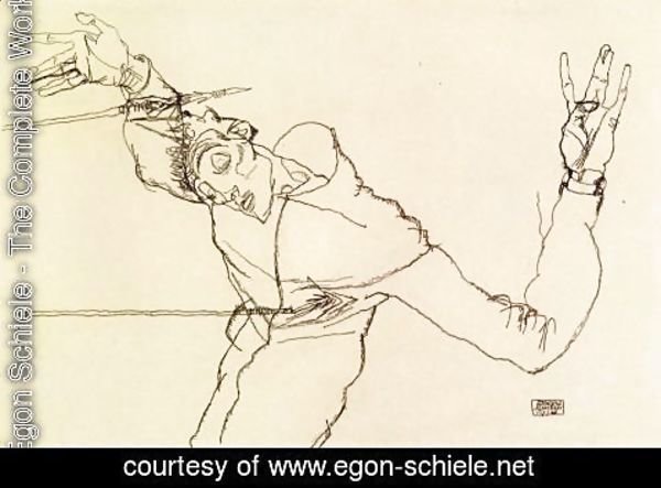 Egon Schiele - Self Portrait As St  Sebastian