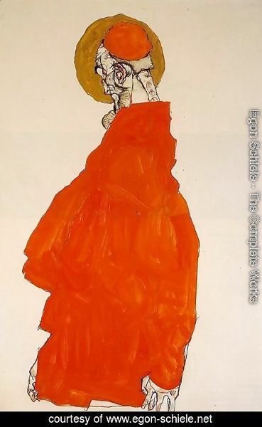 Egon Schiele - Standing Figure With Halo