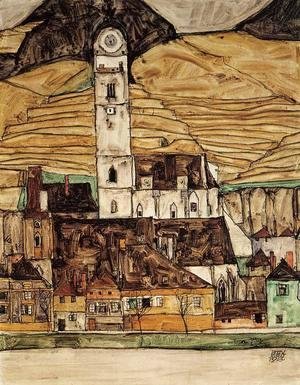 Egon Schiele - Stein On The Danube