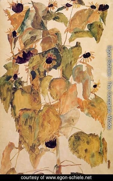 Egon Schiele - Sunflowers2