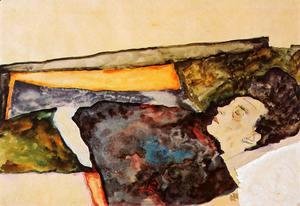 Egon Schiele - The Artists Mother  Sleeping