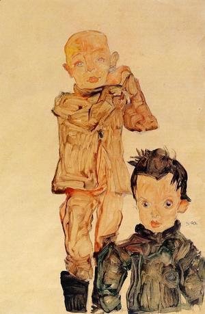 Egon Schiele - Two Boys