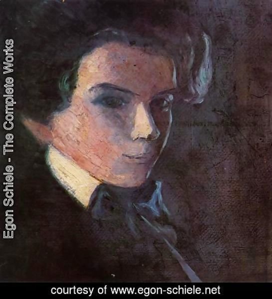 Egon Schiele - Self Portrait, Facing Right