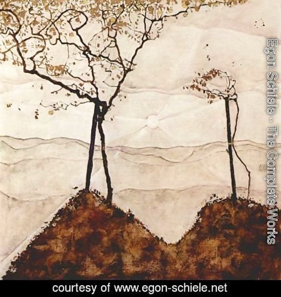 Egon Schiele - Autumn Sun and Trees