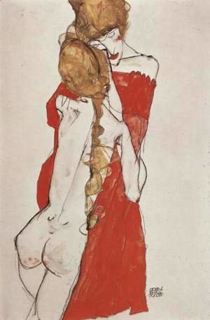 Egon Schiele - Mother and daughter