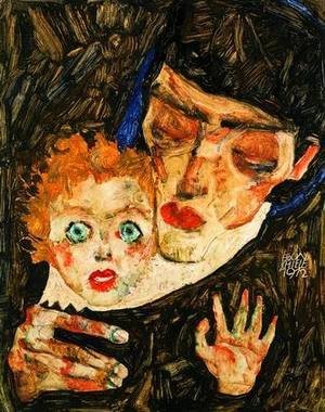 Egon Schiele - Mother and son