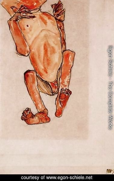 Egon Schiele - Nude baby