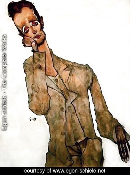 Egon Schiele - Reclining man