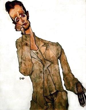Egon Schiele - Reclining man