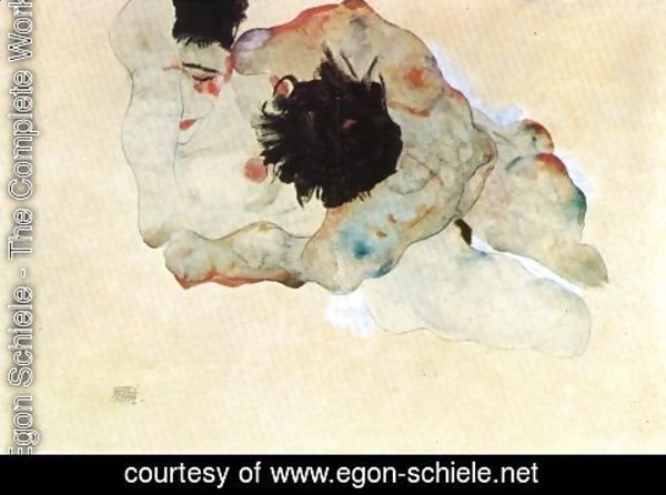 Egon Schiele - Study of a couple 1912