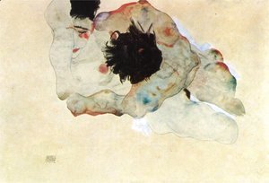 Egon Schiele - Study of a couple 1912