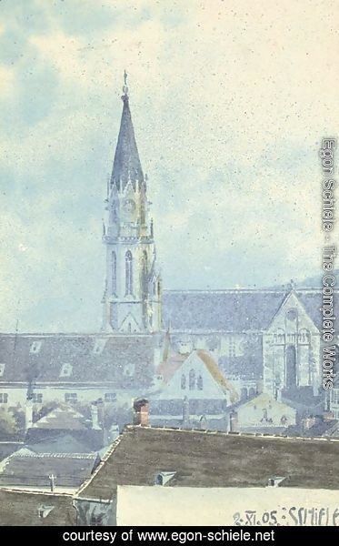 Egon Schiele - Kirche zu Klosterneuburg