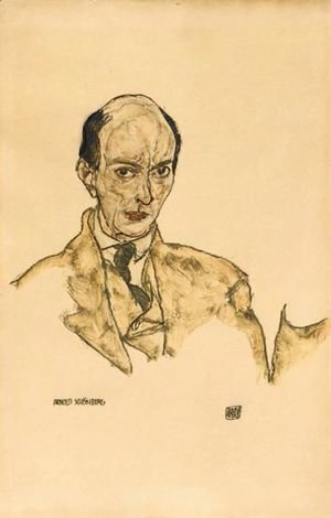 Egon Schiele - Bildnis Von Arnold Schonberg Mit Erhobenem Linken Arm (Portrait Of Arnold Schonberg With Left Arm Raised)