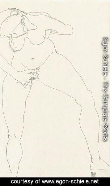 Stehende Frauenakt, Masturbierend (Standing Nude Woman, Masturbating)