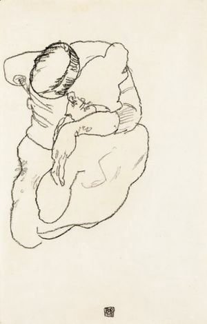 Egon Schiele - Mann Und Frau Umarmend (Man And Woman Embracing)