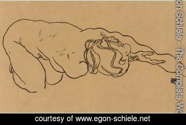 Egon Schiele - Madchen Mit Ausgestrecktem Arm (Girl With Outstretched Arm)