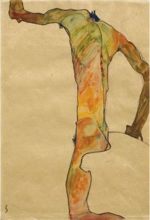 Egon Schiele - Mannlicher Akt (Male Nude)