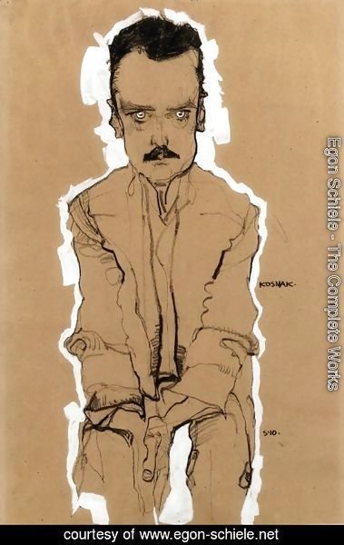 Egon Schiele - Portrait Of Eduard Kosmack, Frontal, With Clasped Hands