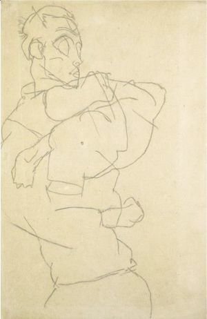 Egon Schiele - Selbstdarstellung (Self-Portrait)