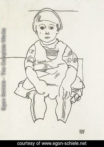 Egon Schiele - Portrat Eines Kindes (Portrait Of A Child)