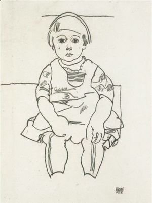 Egon Schiele - Portrat Eines Kindes (Portrait Of A Child)