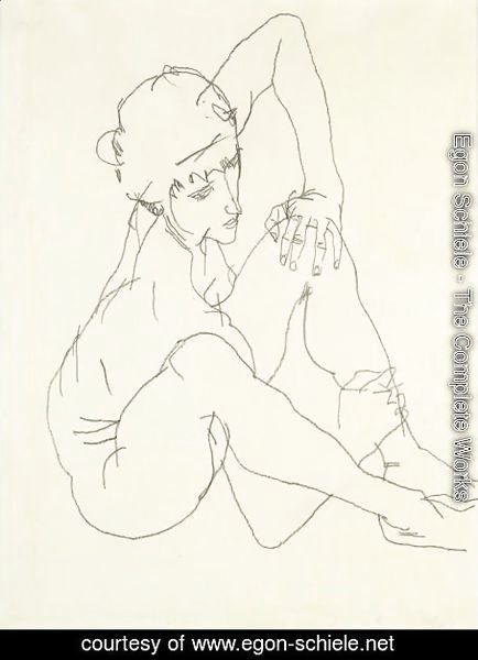 Egon Schiele - Seated Female Nude