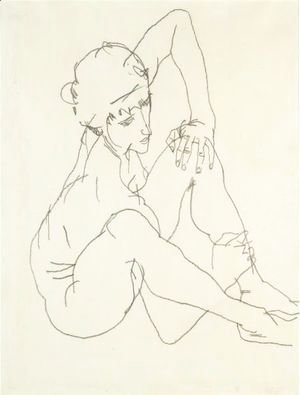 Egon Schiele - Seated Female Nude