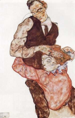 Egon Schiele - Lovers 2