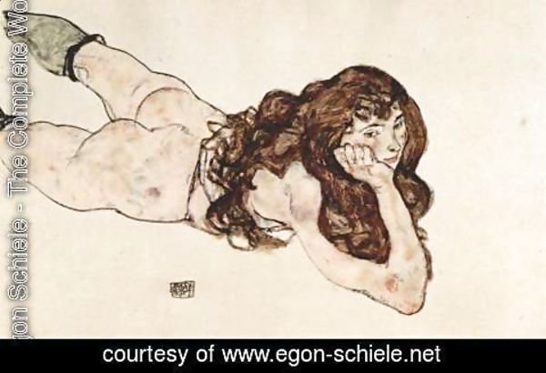 Egon Schiele - Reclining Nude